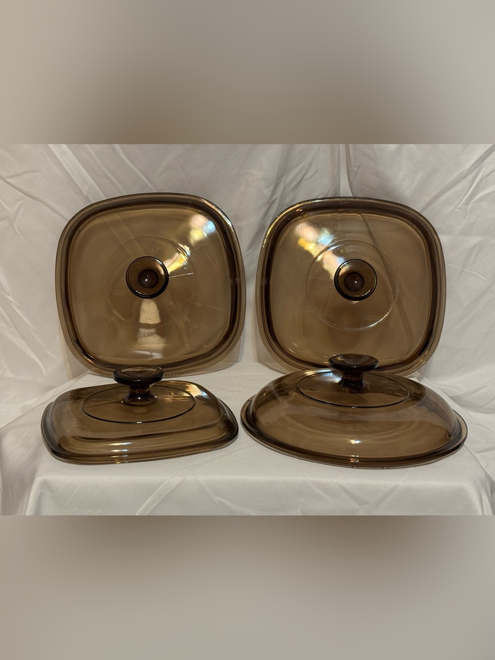 Pyrex Amber Glass Lids